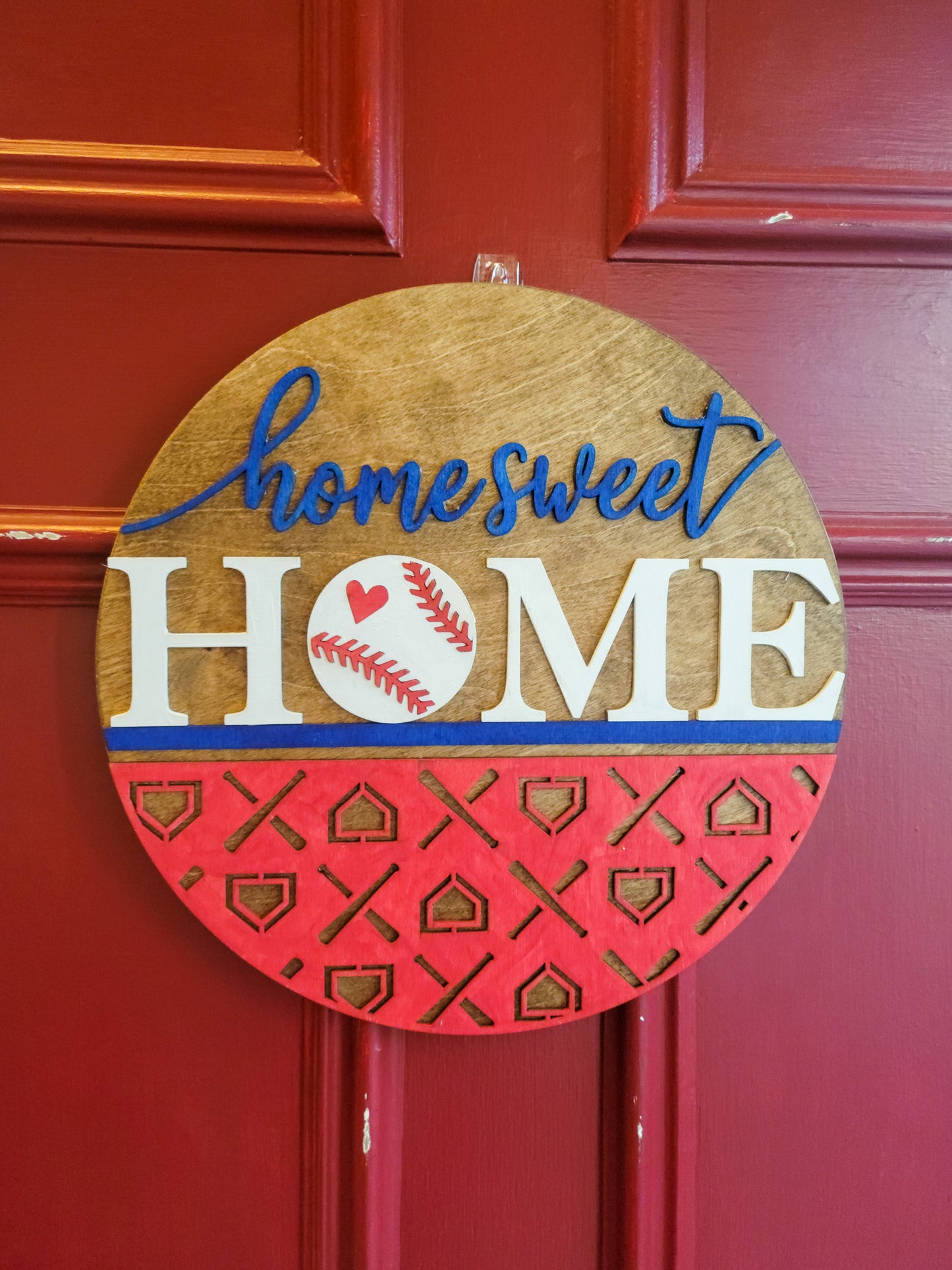 Home Sweet Home Baseball Sign