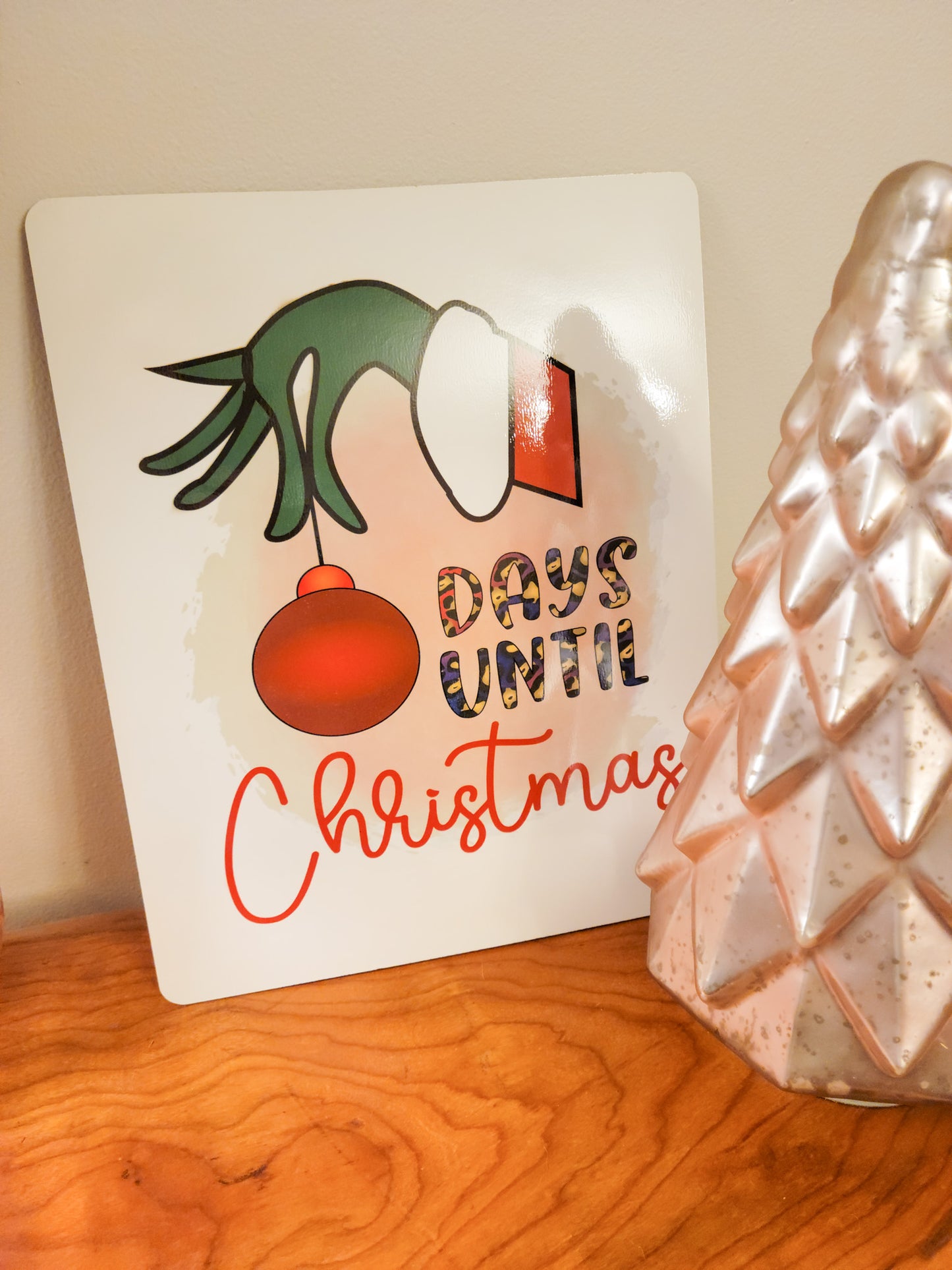 Christmas Count Down Dry Erase Sign