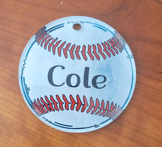 Acrylic Circle Sports Tag