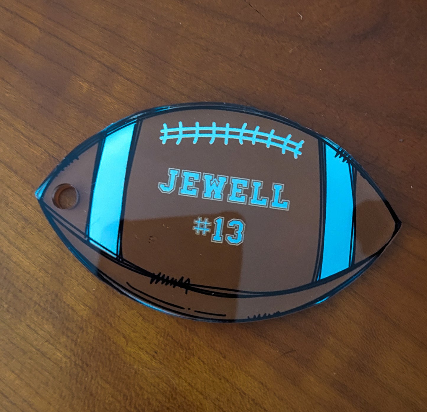 Football Acrylic Tag