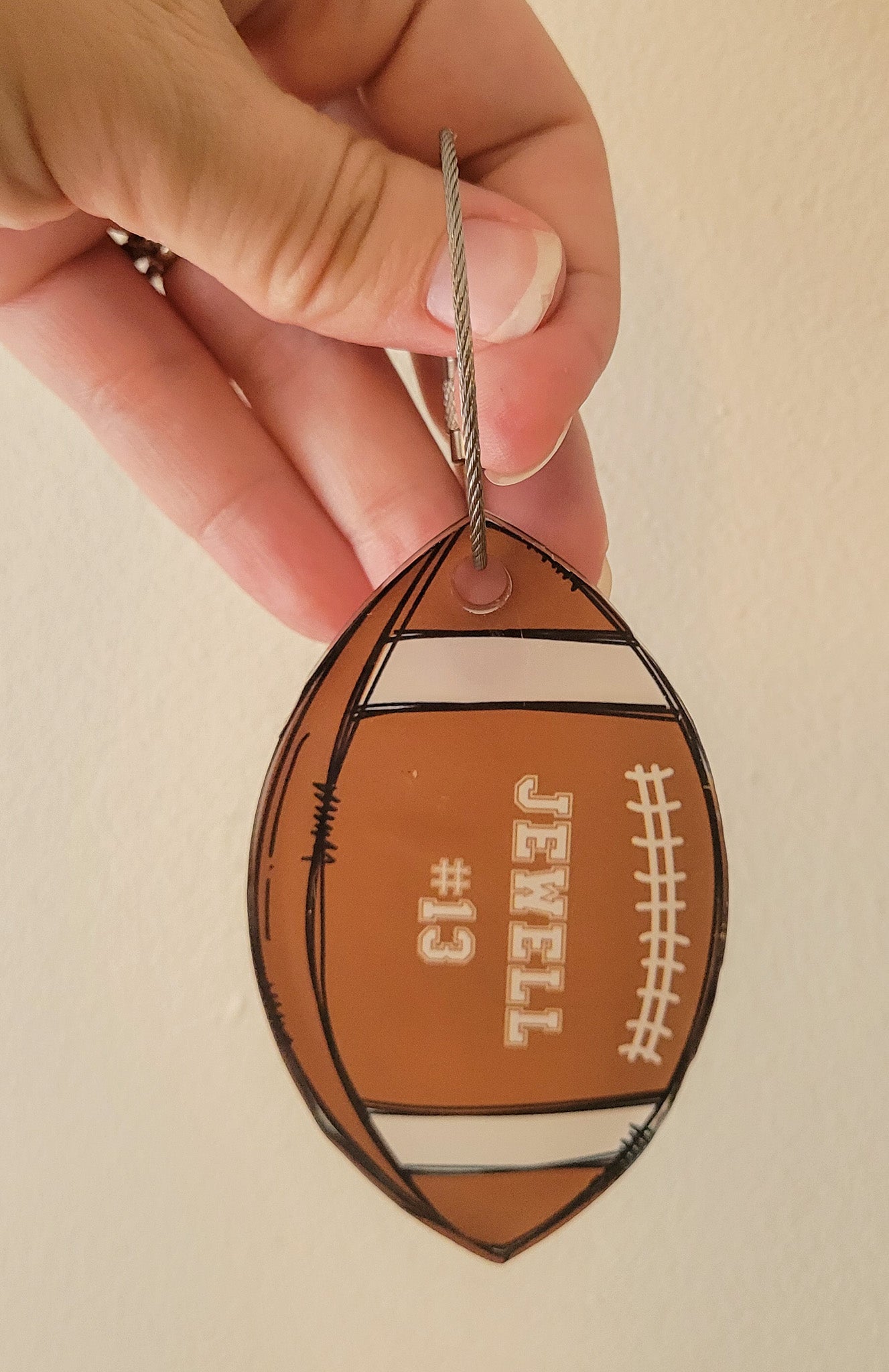 Football Acrylic Tag