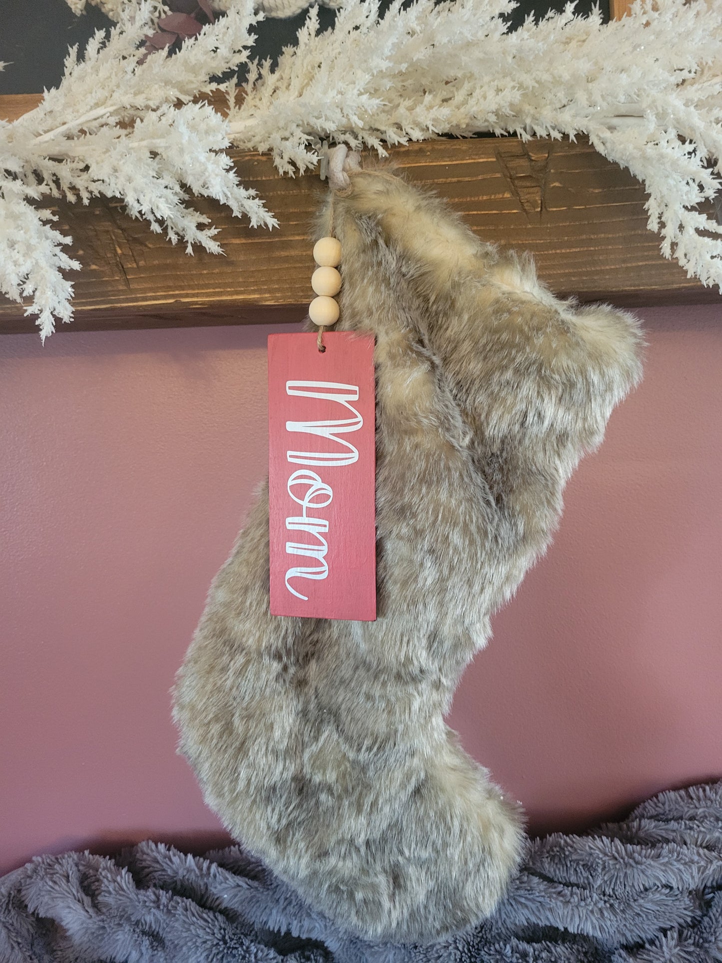 Personalized Wooden Stocking & Gift Tags