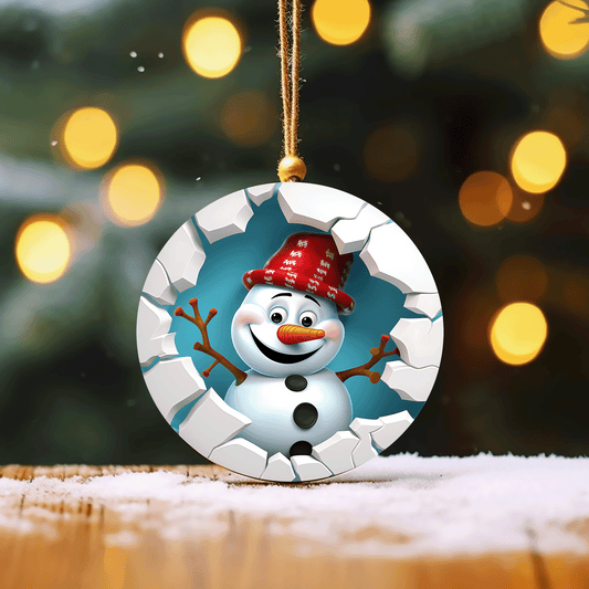 3D Snowman Ornament – Festive Holiday Cheer