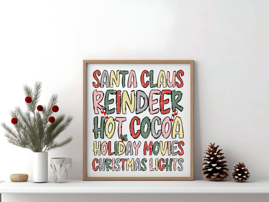 Christmas Favorite's List Sign