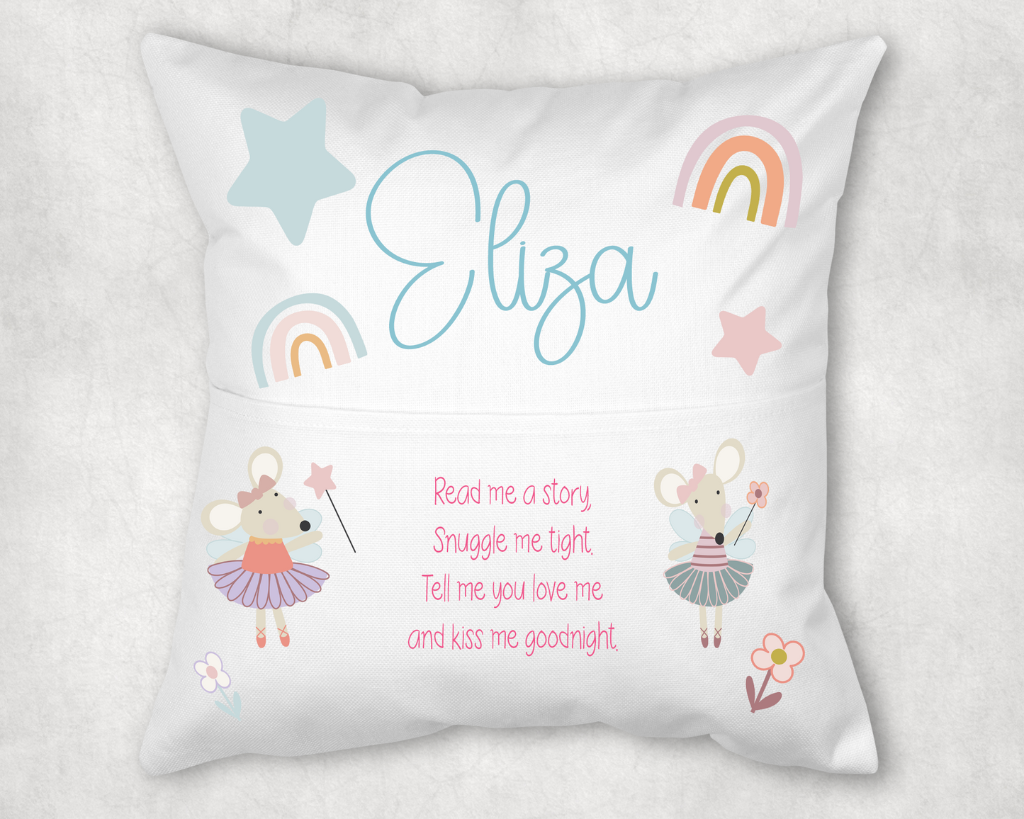 Ballerina-Themed Personalized Book Pillow