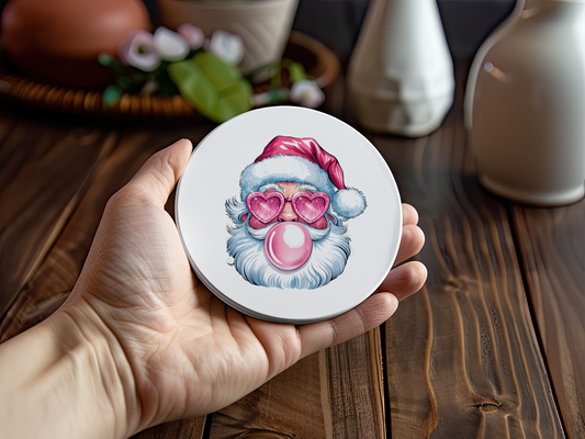 Bubble Gum Santa Coaster