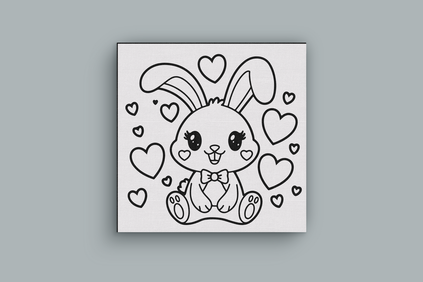 Valentine's Day Coloring Page Canvases