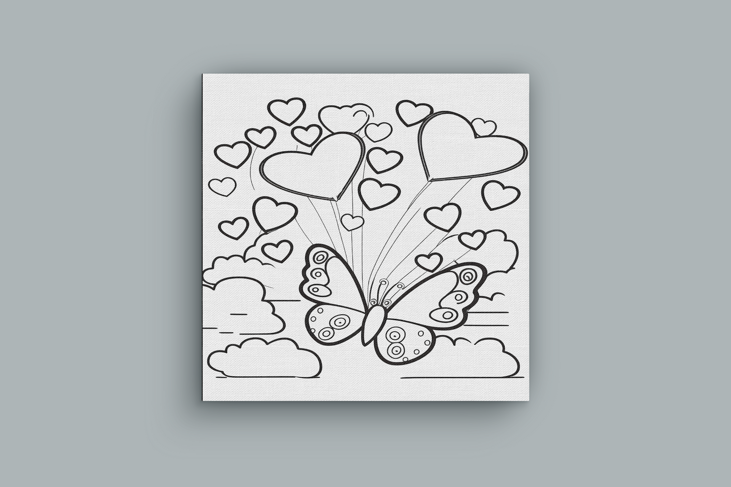 Valentine's Day Coloring Page Canvases