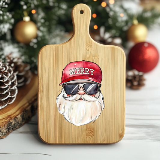 Cool Santa Wooden Cutting Board