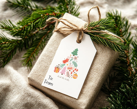 Deck The Halls Stocking or Gift Tag