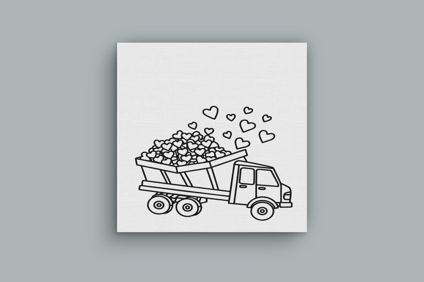 Valentine's Day Coloring Page Canvases