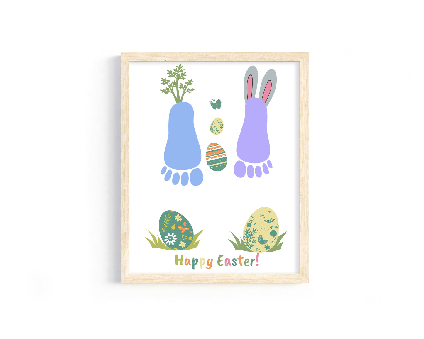 DIY Easter Bunny & Carrot Footprint Sign