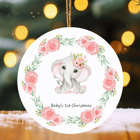 1st Christmas Elephant Ornament – A Cherished Keepsake for Baby's First Christmas