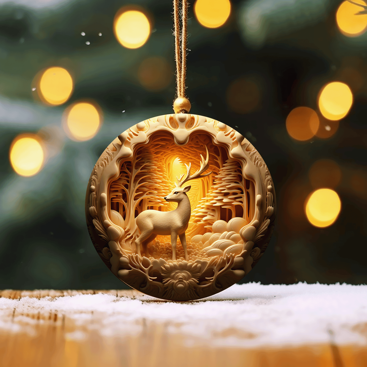 Gold 3d Image Ornaments