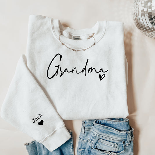 Custom Grandma Name Sweatshirts - Personalized Comfort with a Touch of Love