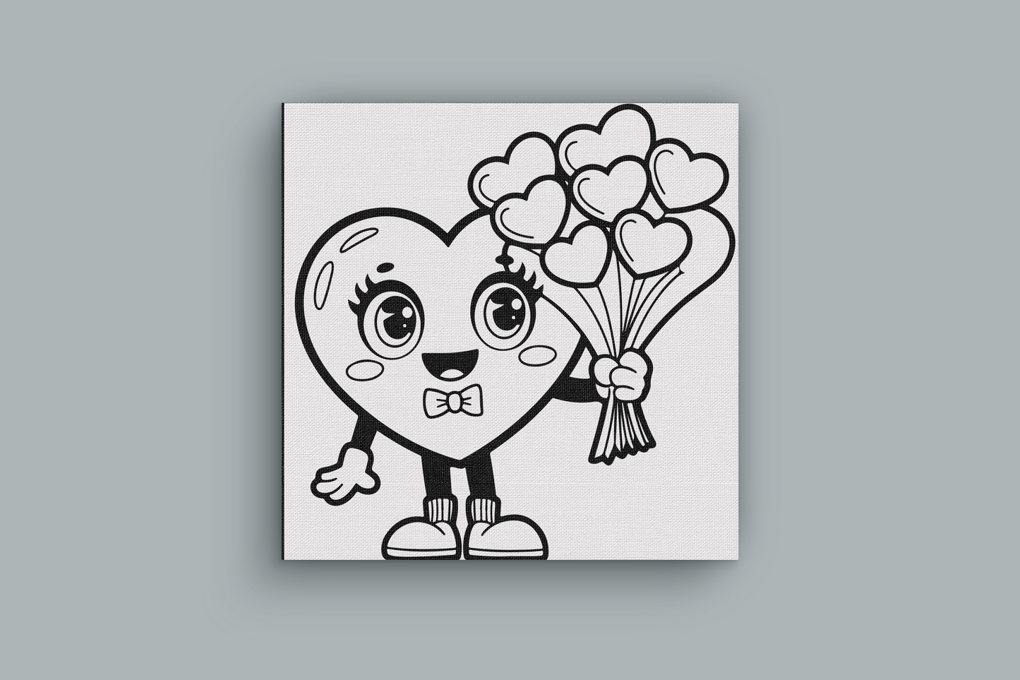 Valentine's Day Coloring Page Canvases