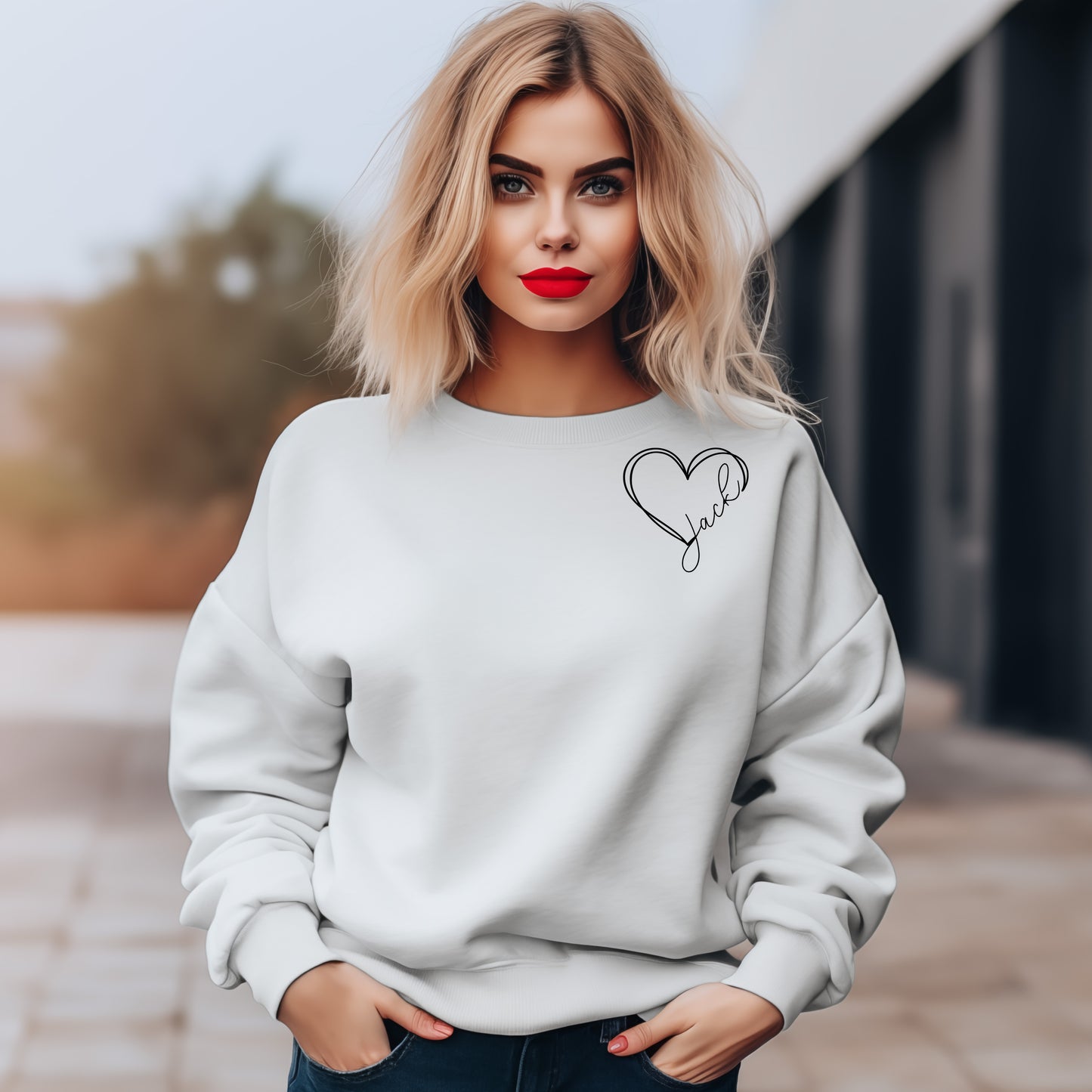 Custom Mom Heart Sweatshirts - Warmth, Comfort, and Personalization in Every Detail