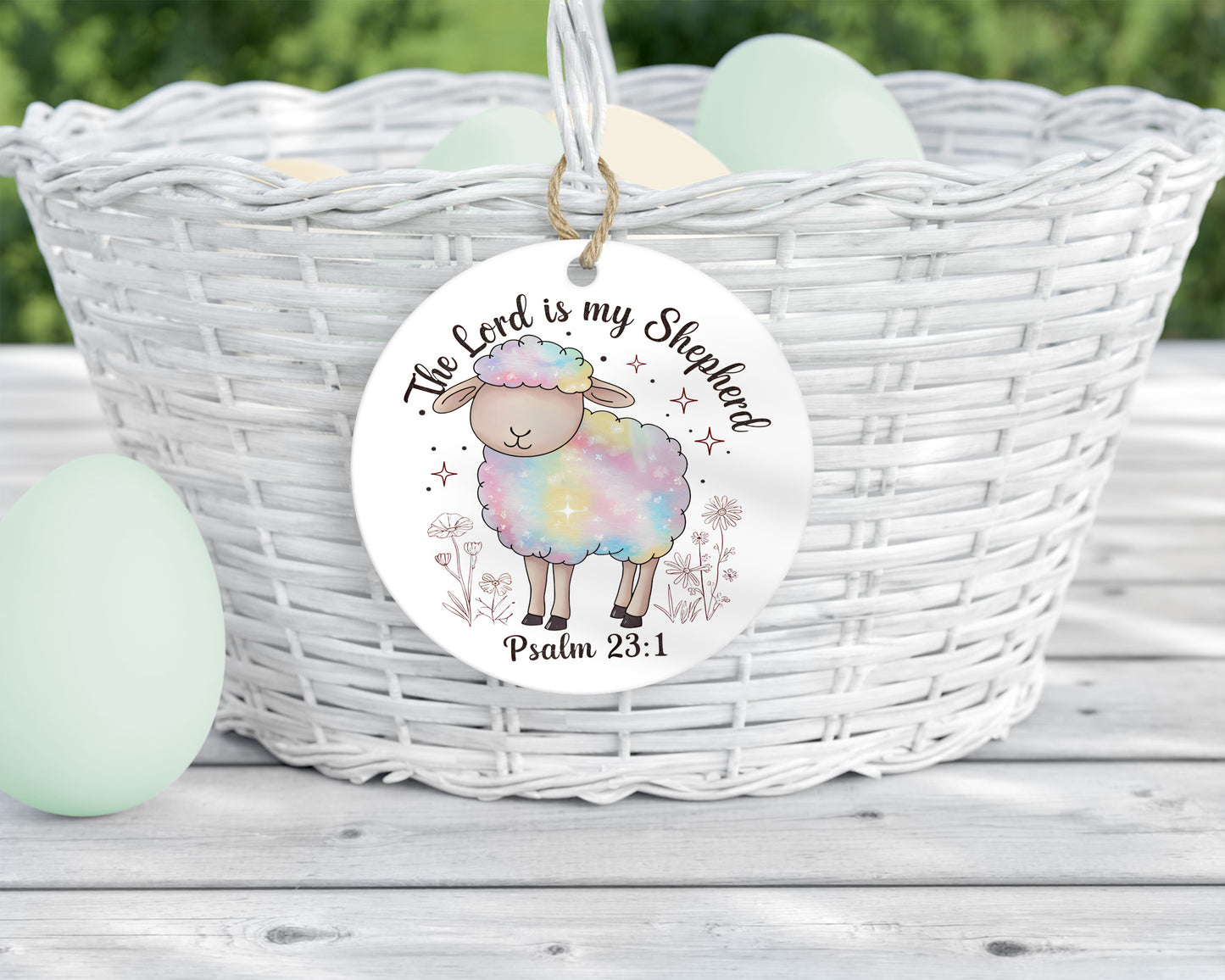 The Lord Is My Shepherd" Easter Tag