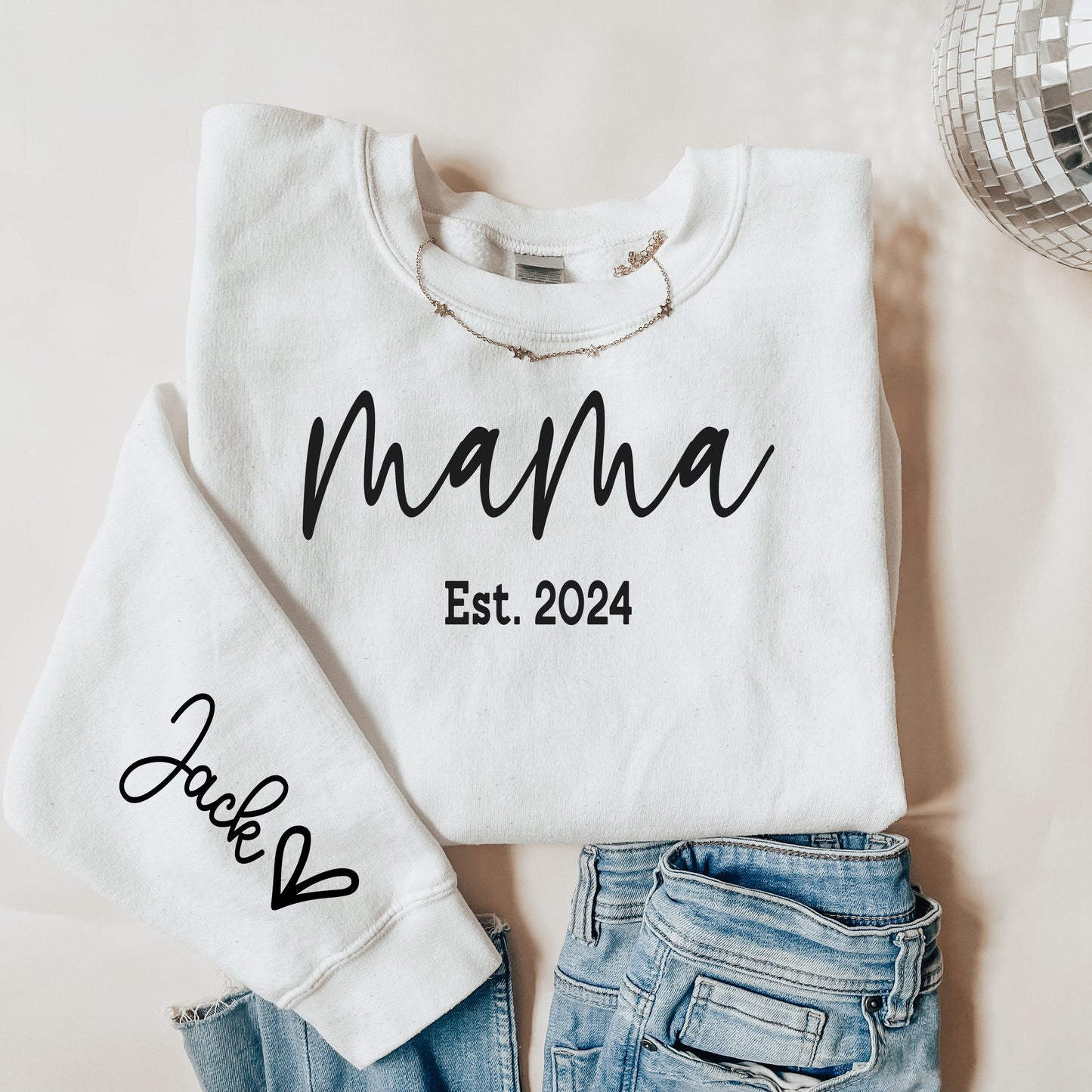 Mama Est. 2024 Sweatshirt | Trendy Motherhood Apparel