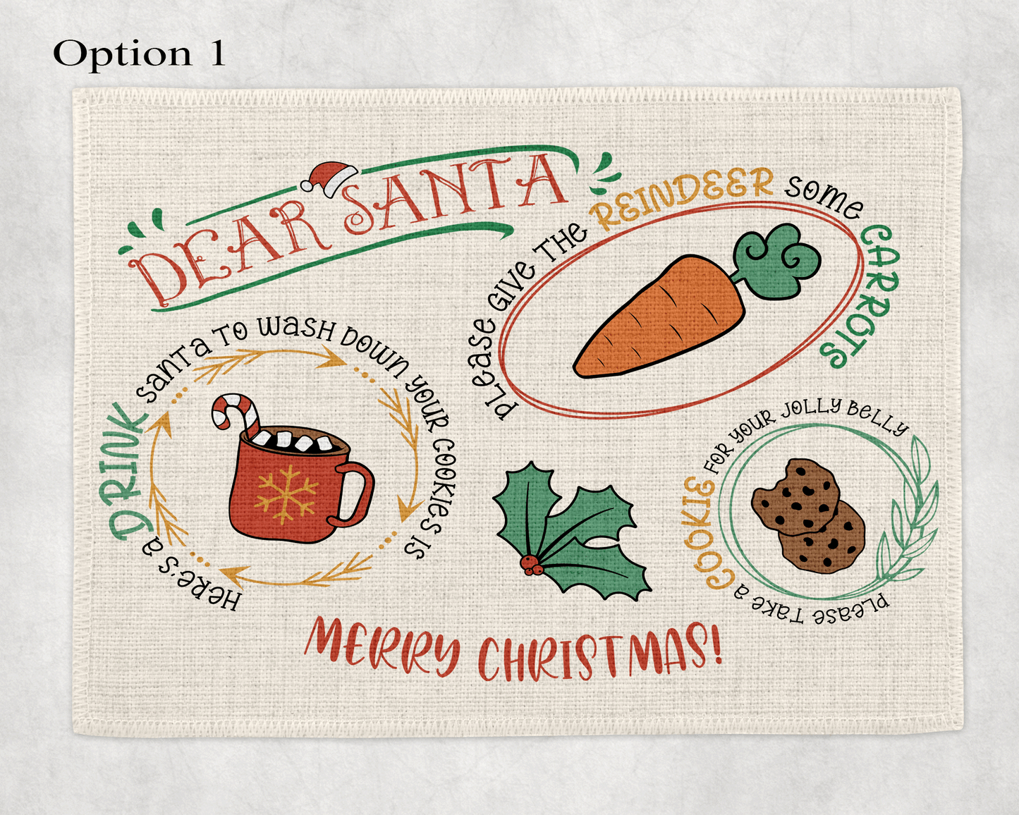 Santa Tray Placemats – A Festive Touch for Your Holiday Table