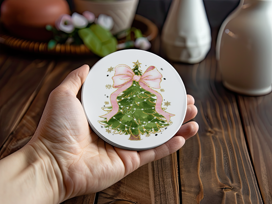 Pink Coquette Tree Coasters