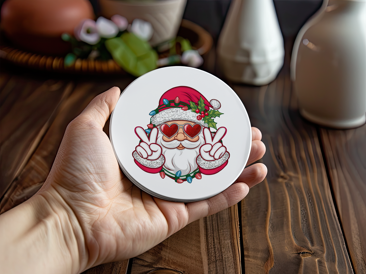 Santa Love Coaster