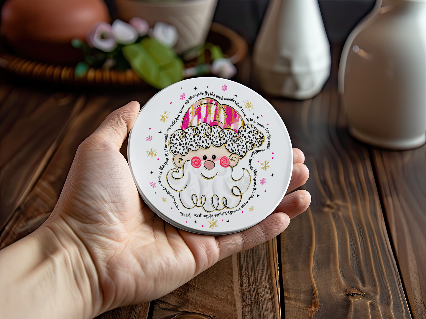 Santa Doodle Coaster