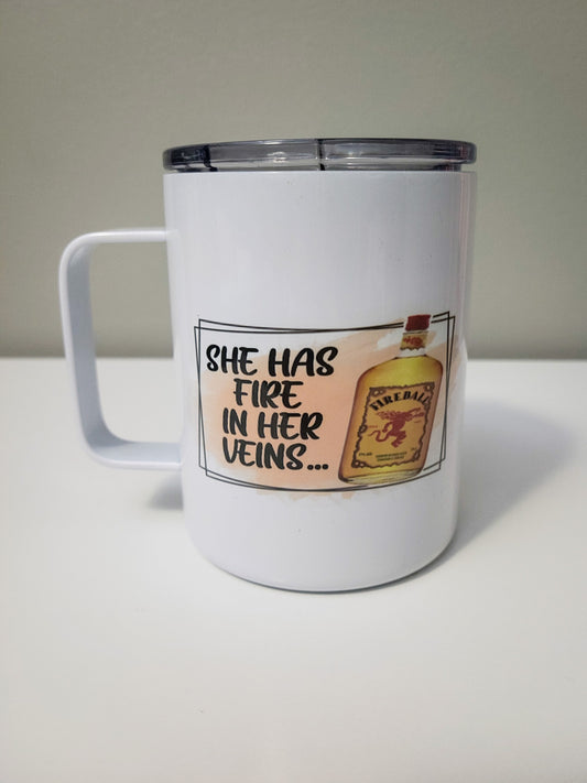 She Has Fire In Her Veins Insulated Mug