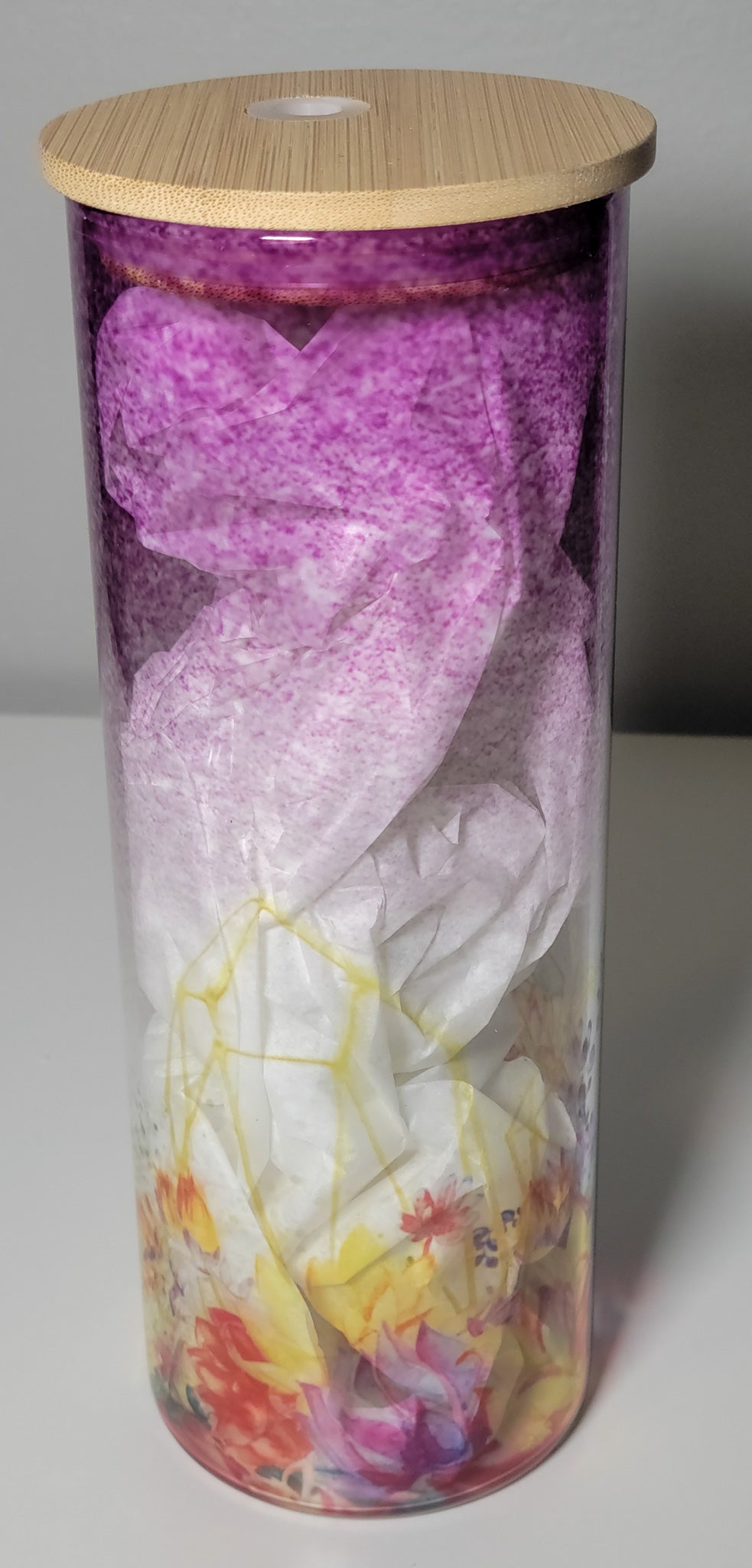 Purple Crystals Glass Tumbler