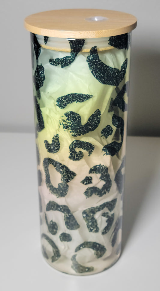 Leopard Glass Tumbler