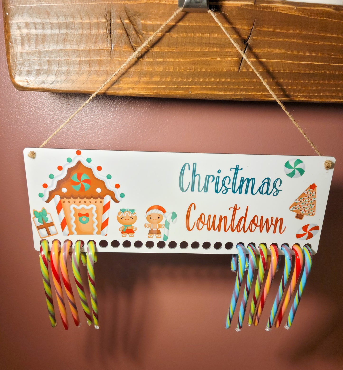 Candy Cane Countdown Sign