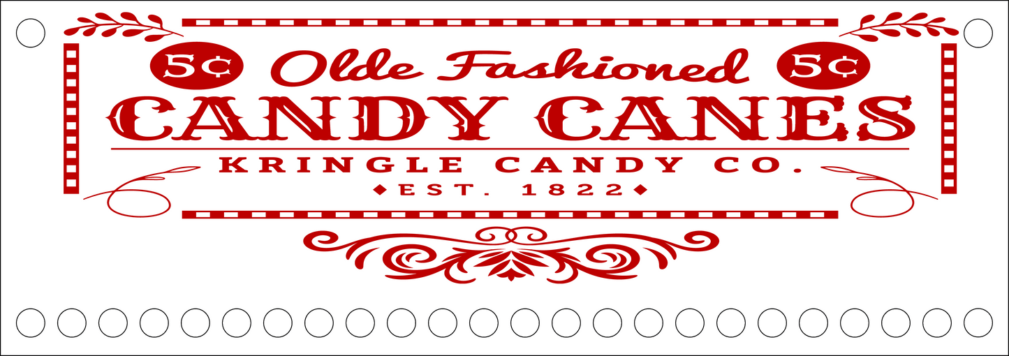 Candy Cane Countdown Sign